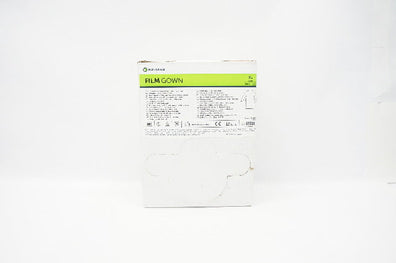 Halyard 69316 Film Gown Blue Thumb Hooks, XL - Box of 12